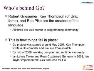 Google's Go Programming Language - Introduction | PPT