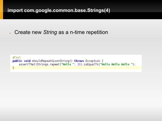 import com.google.common.base.Strings(4)



   Create new String as a n-time repetition
 
