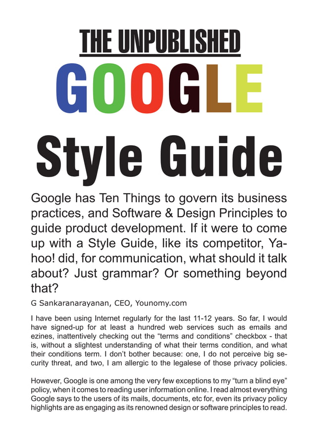 Google Style Guide | PDF