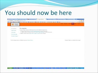 You should now be here
 