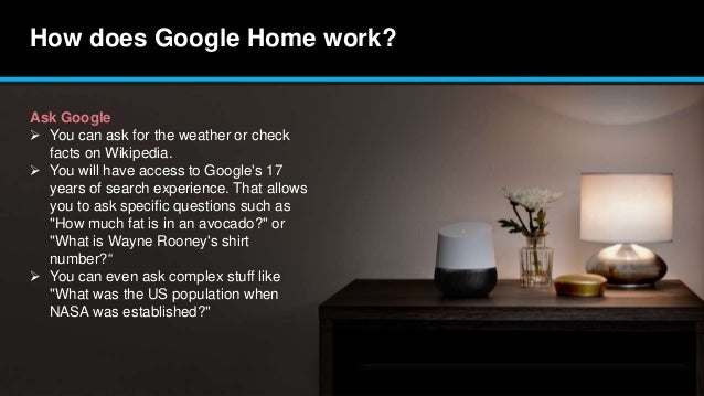using google home at work