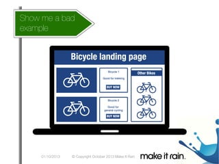 Show me a bad this affect my account
How does
example

What Is An Algorithm?

01/10/2013

© Copyright October 2013 Make It Rain

 