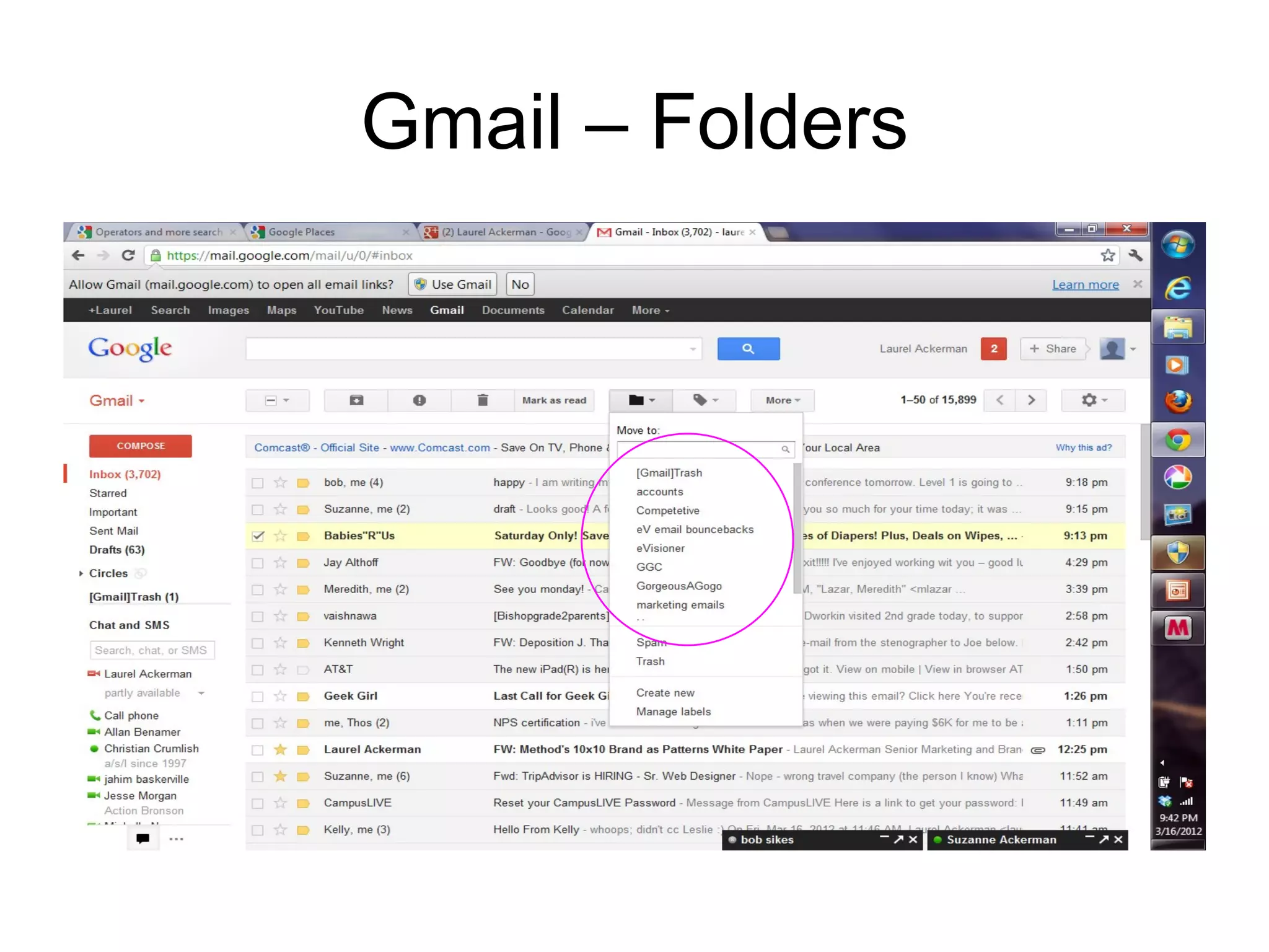 Gmail – Folders
 
