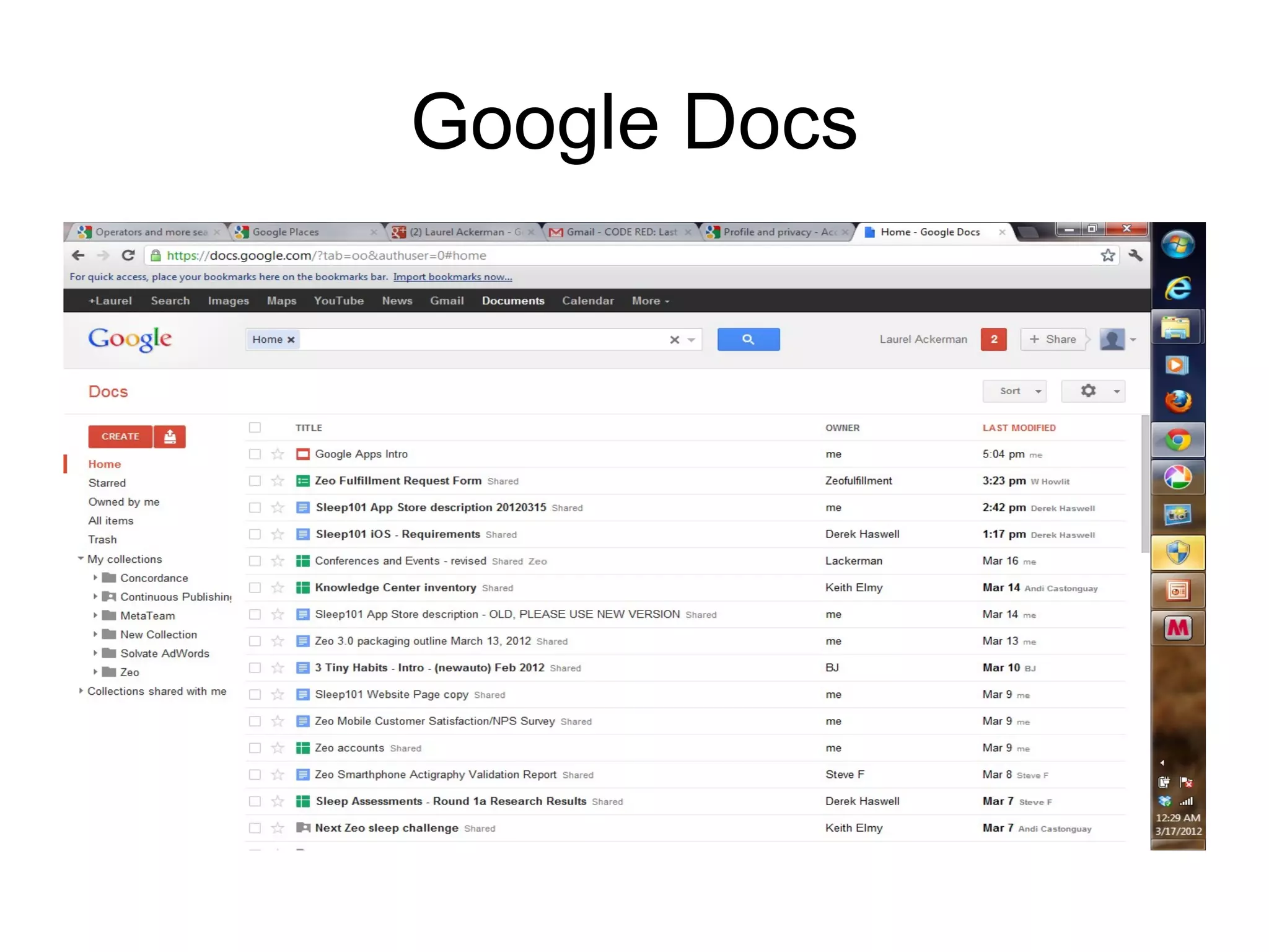 Google Docs
 
