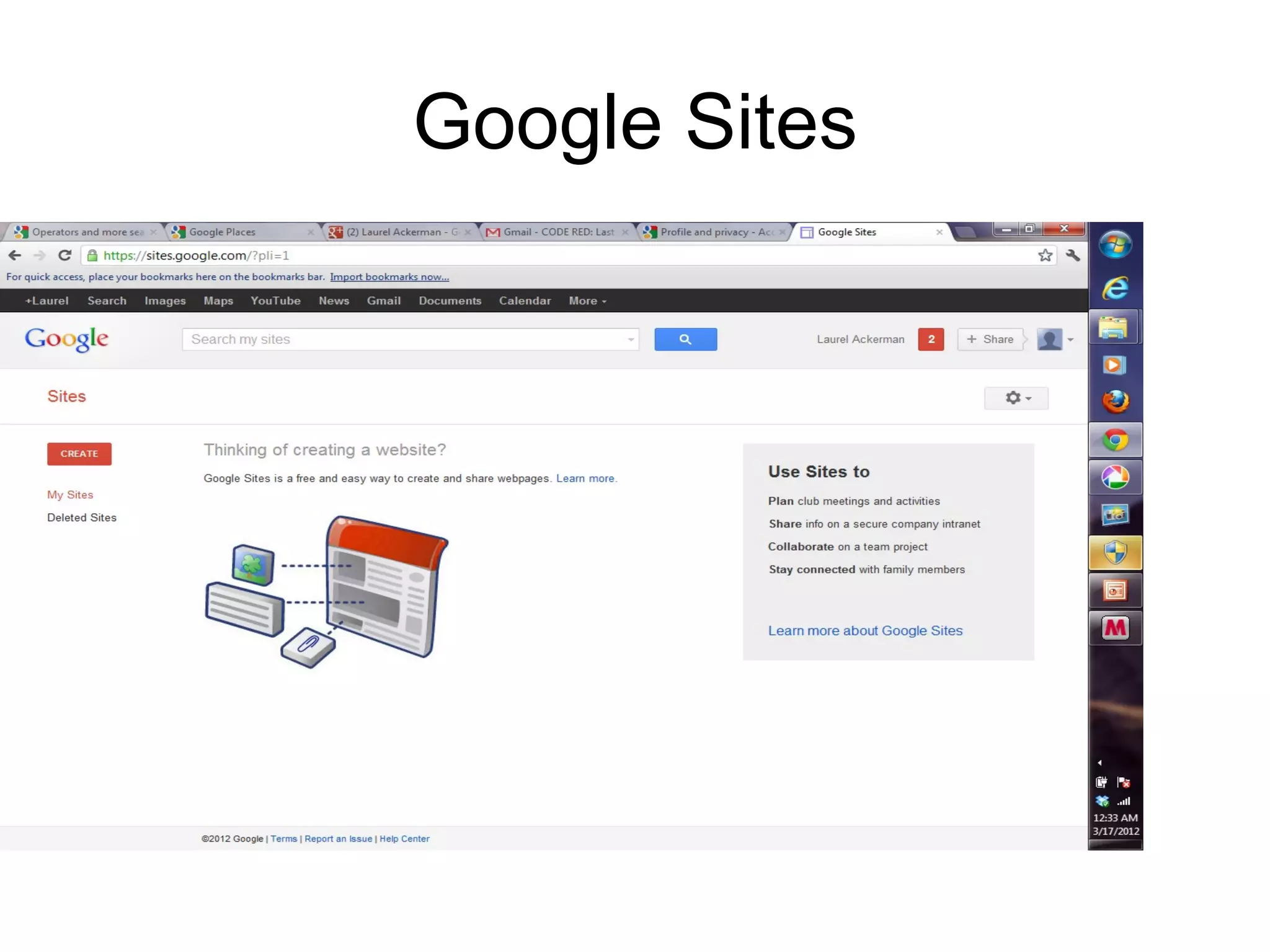 Google Sites
 