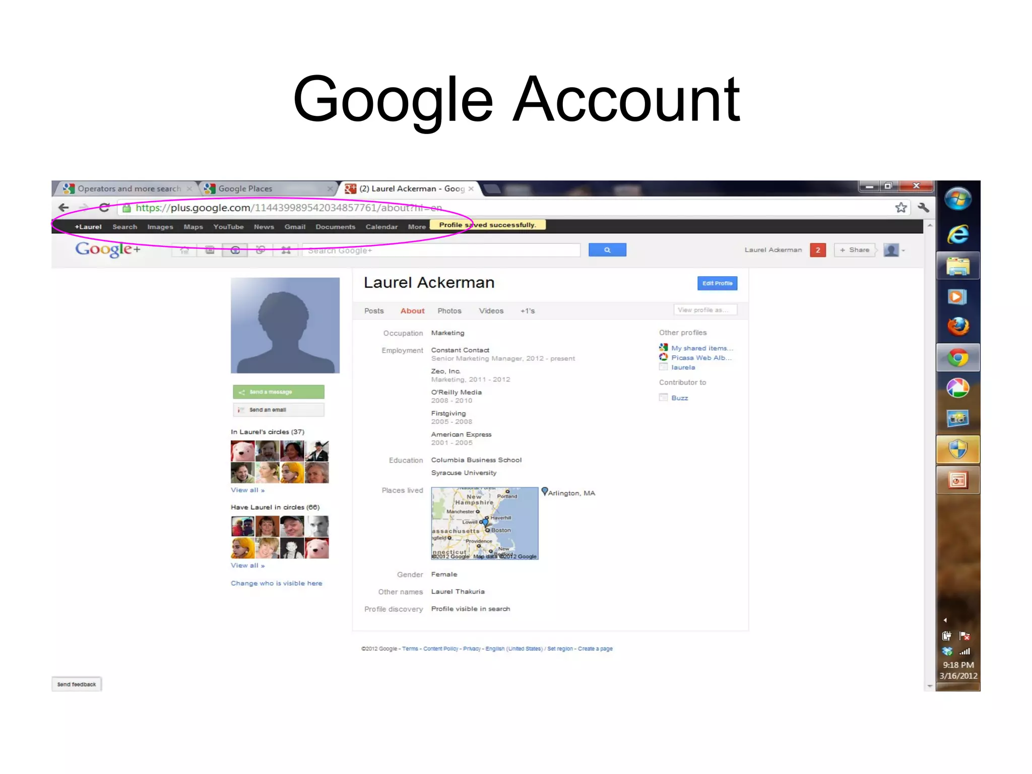 Google Account
 