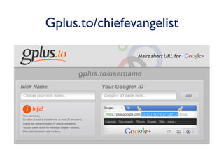 Gplus.to/chiefevangelist