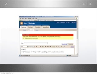 Tuesday, September 6, 11
 