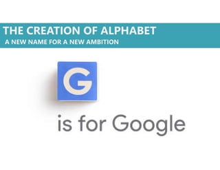 THE CREATION OF ALPHABET
A NEW NAME FOR A NEW AMBITION
 