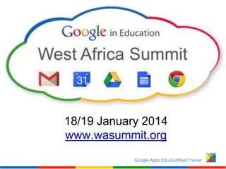 18/19 January 2014
www.wasummit.org
 