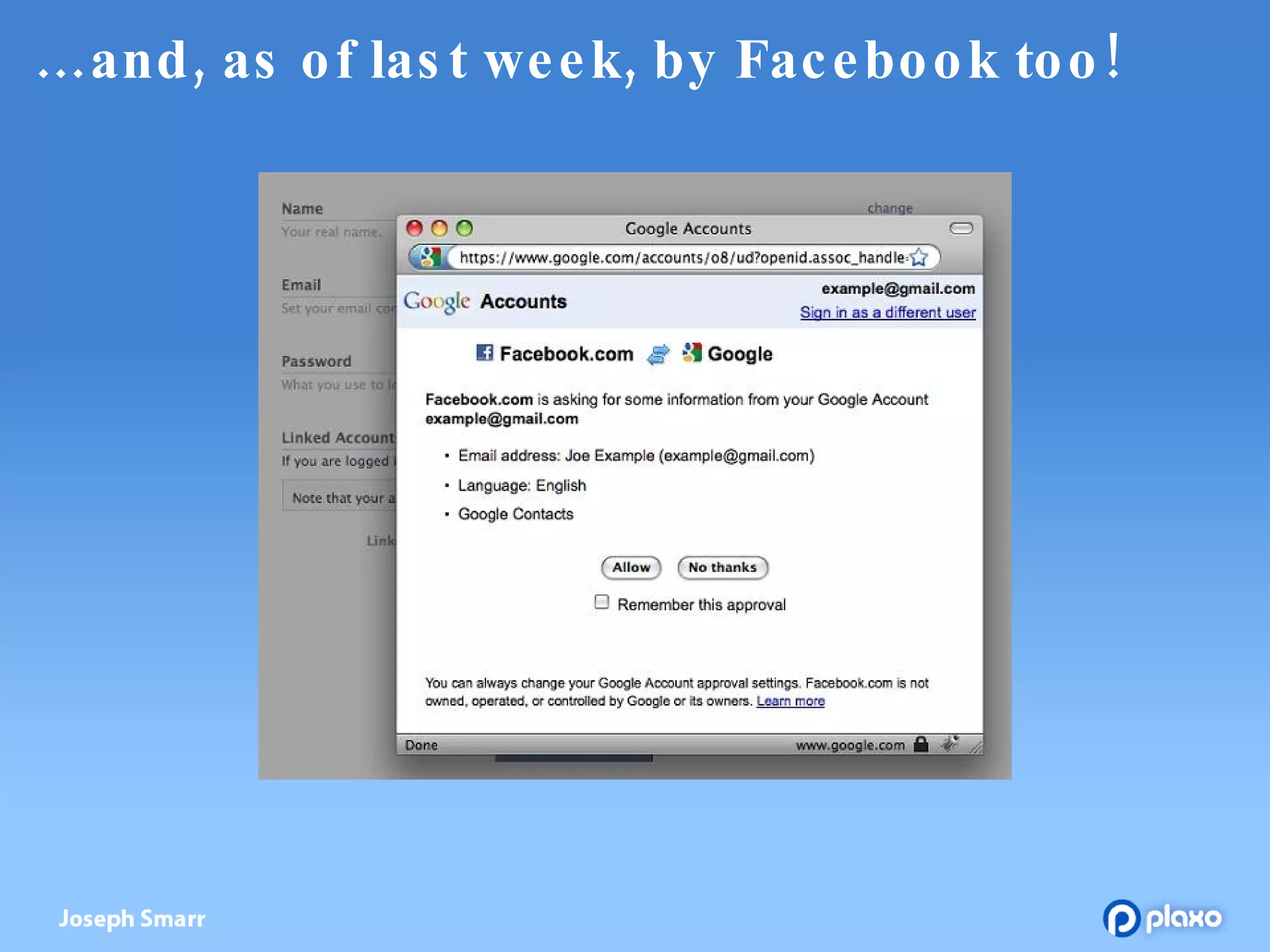 …and, as of last week, by Facebook too! 