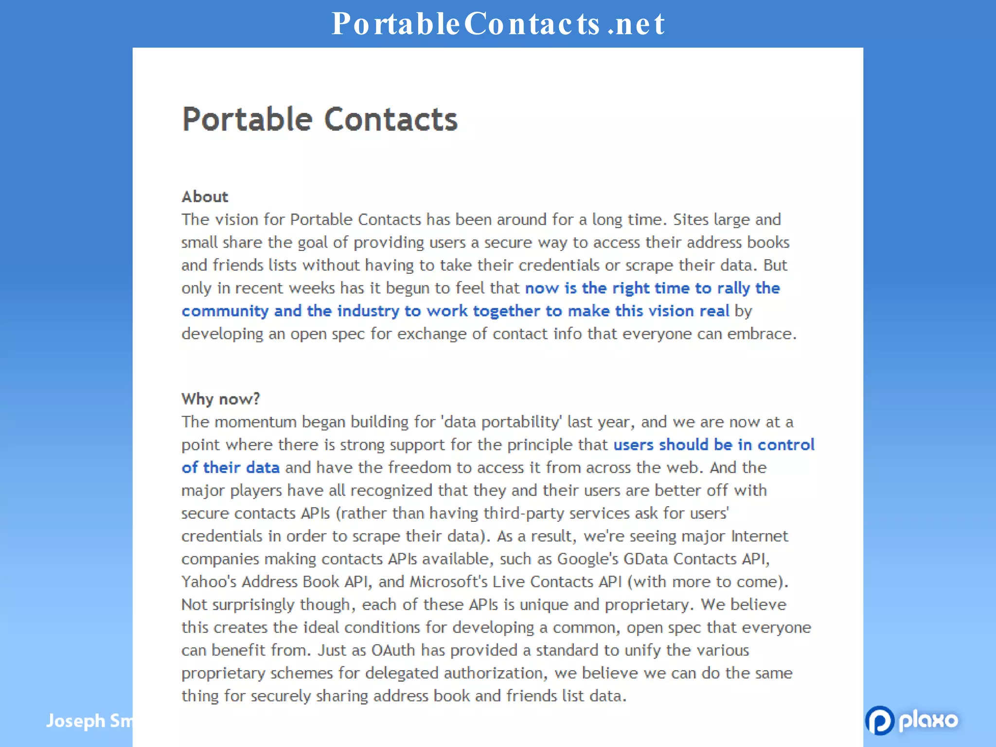 PortableContacts.net 