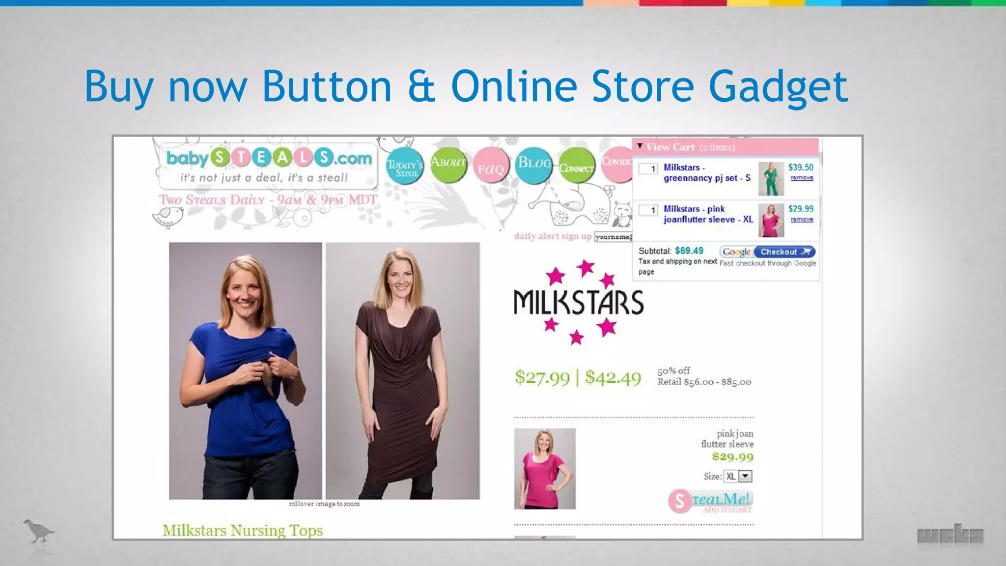 Buy now Button & Online Store Gadget 