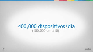 400,000 dispositivos/dia (100,000 em #10) 