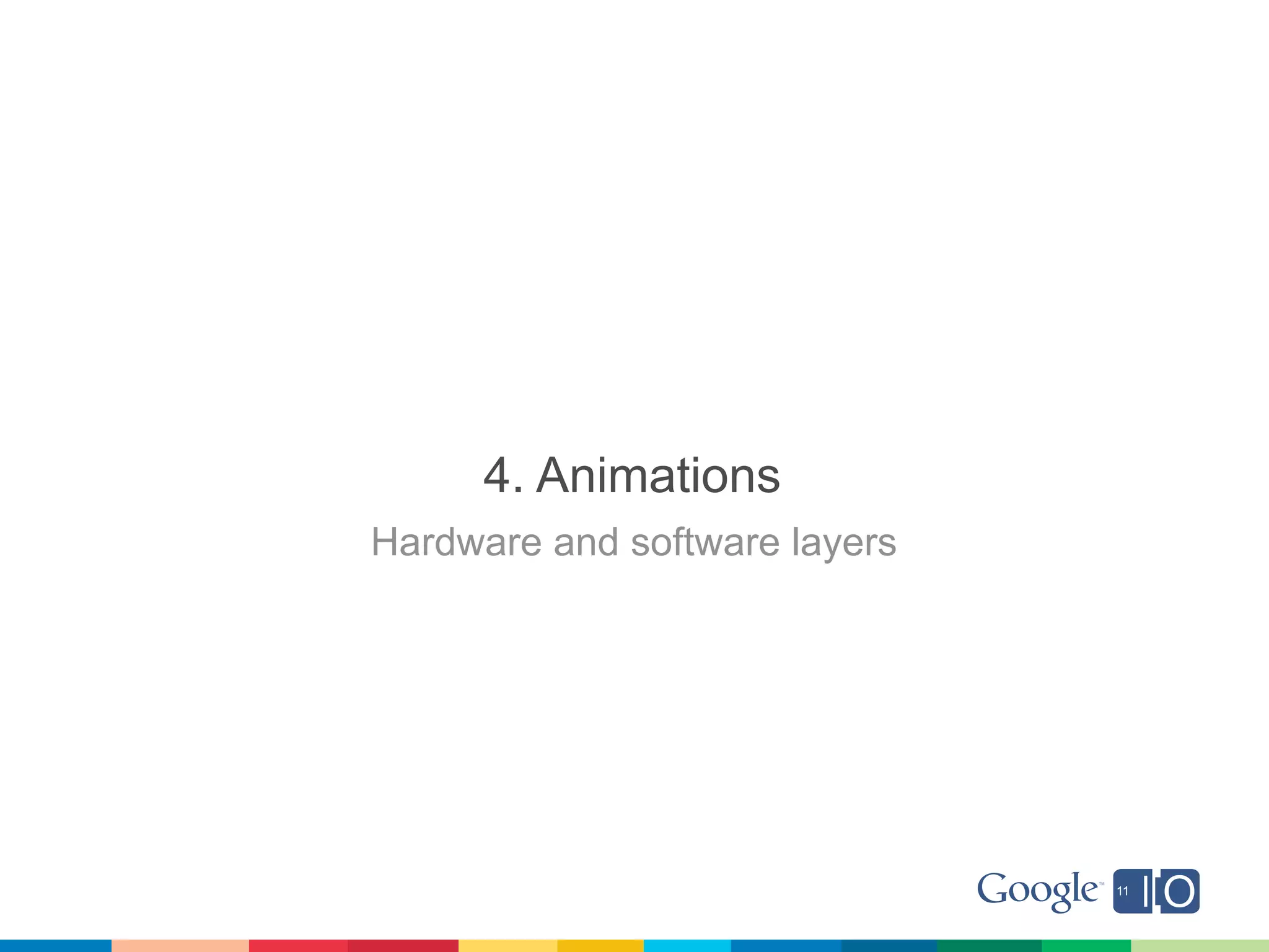 4. Animations
Hardware and software layers
 