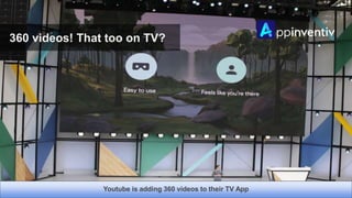 Youtube is adding 360 videos to their TV App
360 videos! That too on TV?
 
