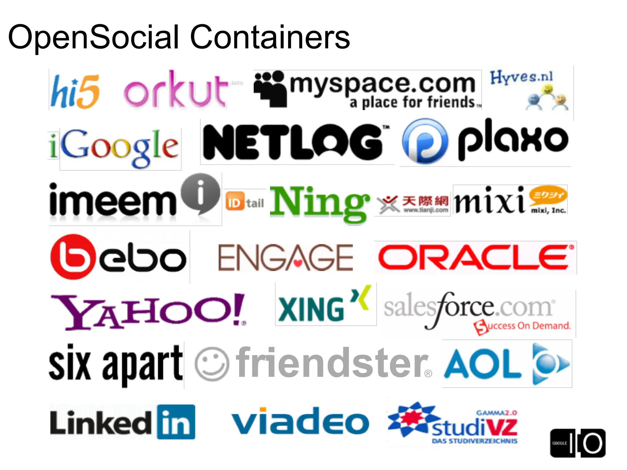 Google IO 2008 - Opensocial, a Standard for the Social Web