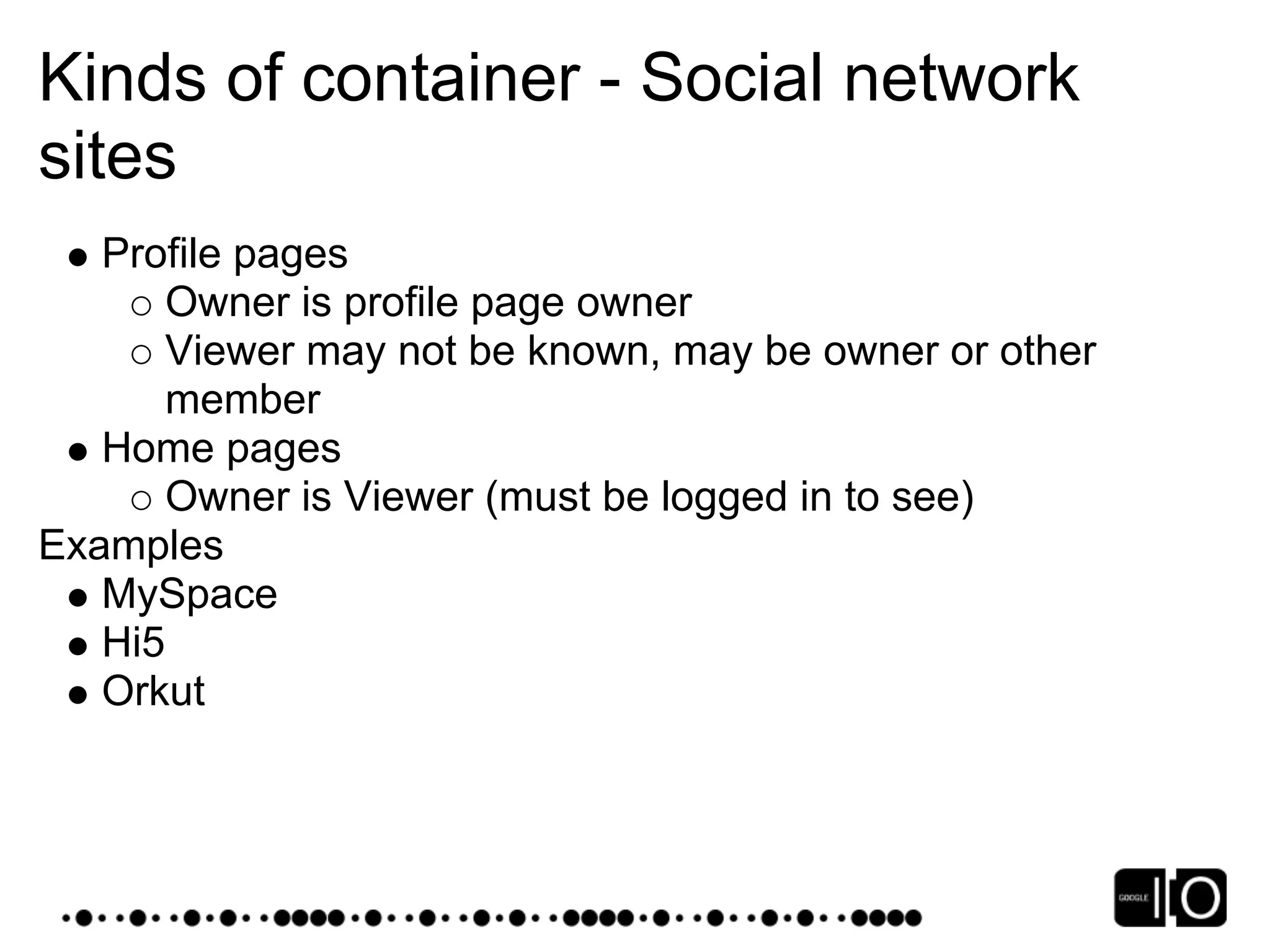 Google IO 2008 - Opensocial, a Standard for the Social Web