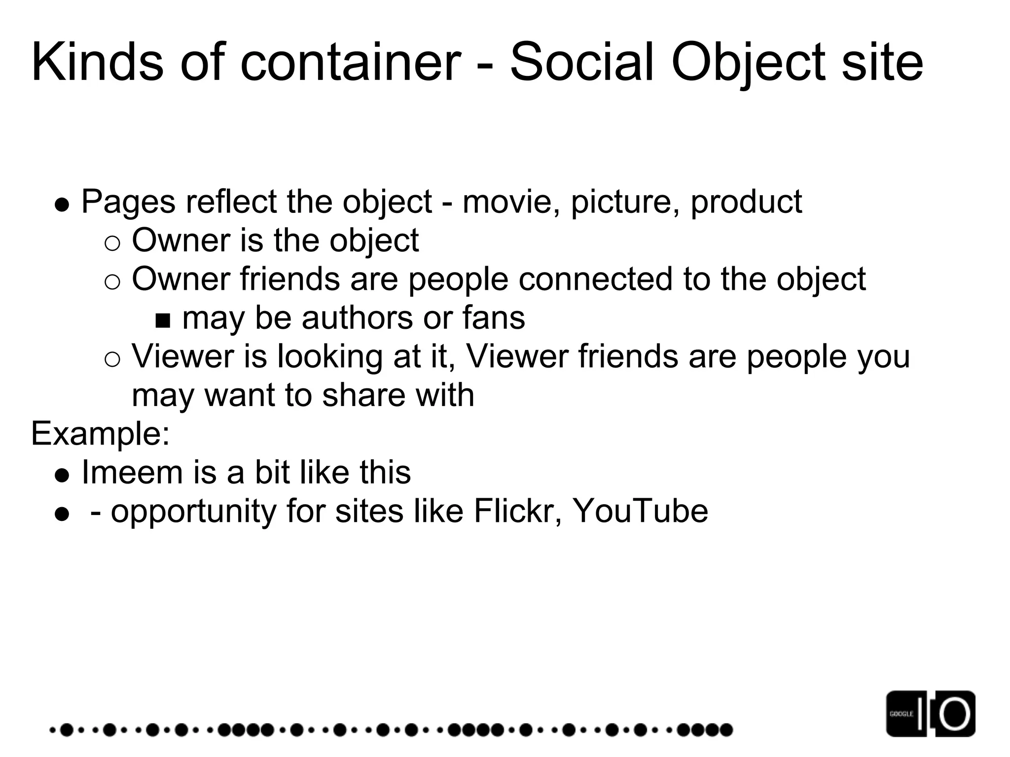 Google IO 2008 - Opensocial, a Standard for the Social Web