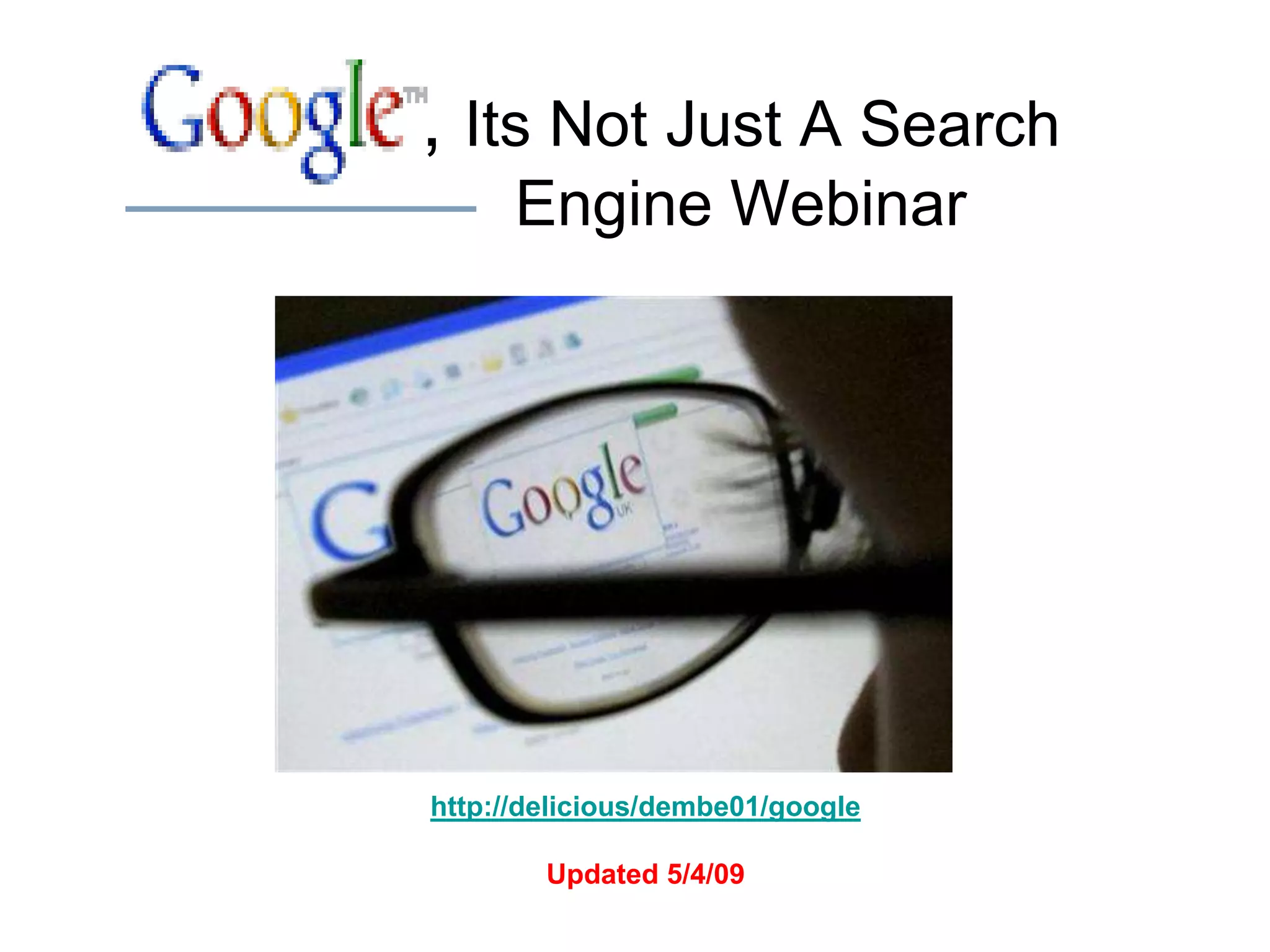 Google Its Not Just A Search Engine