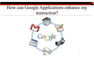 How can Google Applications enhance my
             instruction?




                                  2
 