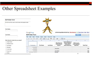 Other Spreadsheet Examples




                             33
 