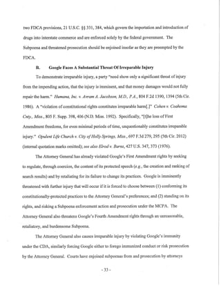 Google v. Mississippi AG 