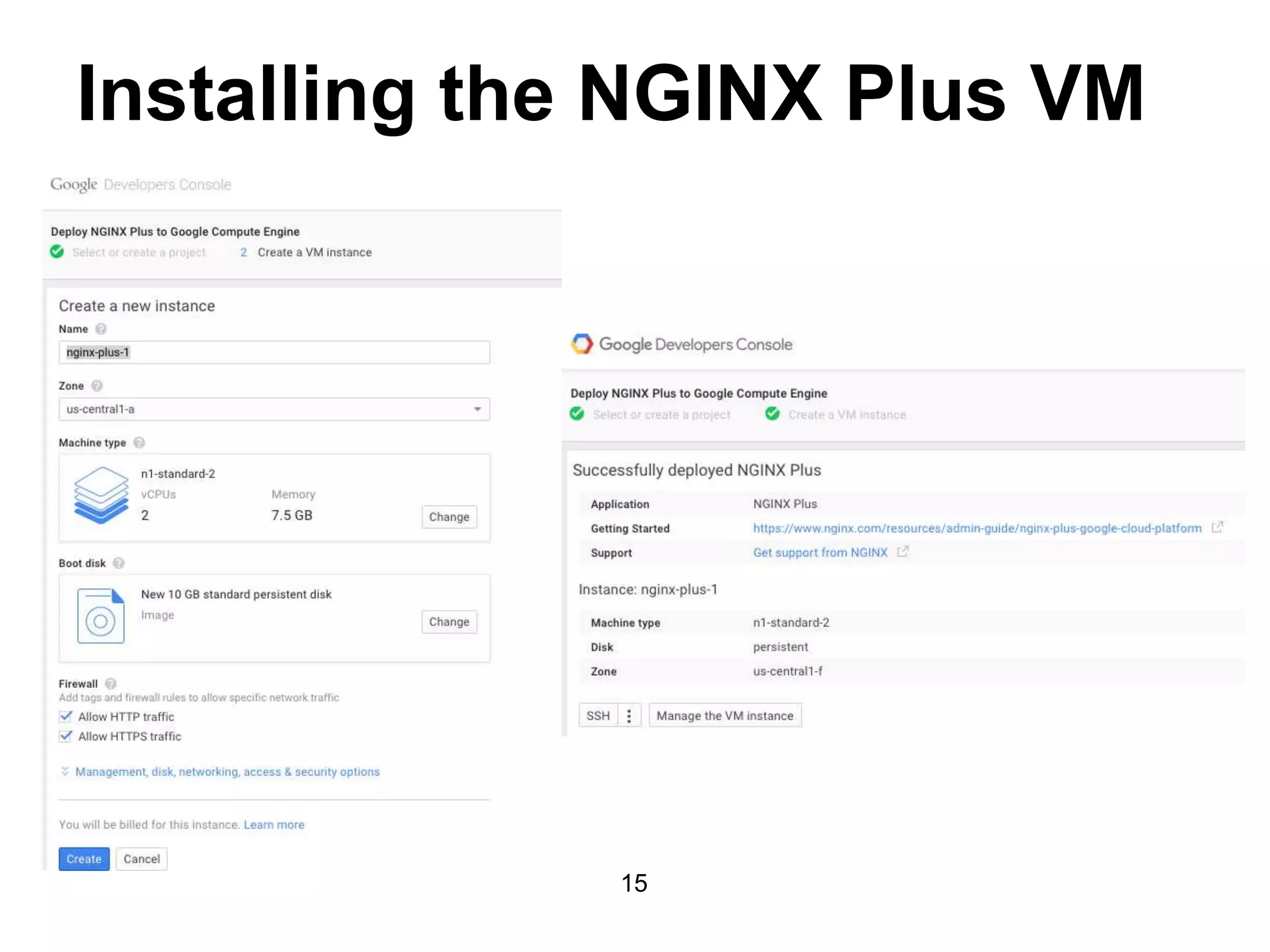 Installing the NGINX Plus VM 15 