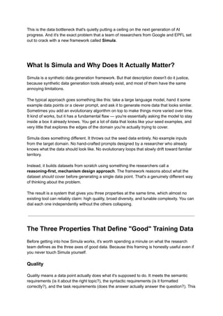 Model Smula Simula: Google's Framework for Reasoning-Driven Synthetic Data ...