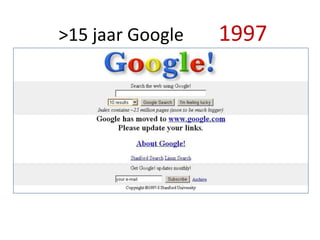 >15 jaar Google 1997
 