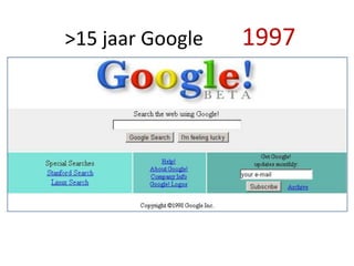 >15 jaar Google 1997
 