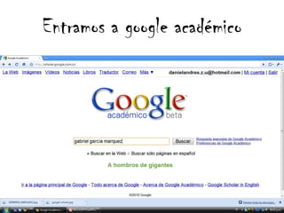 Entramos a google académico