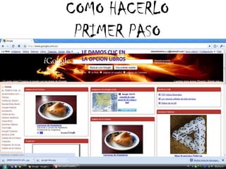 COMO HACERLOPRIMER PASOLE DAMOS CLIC EN LA OPCION LIBROS