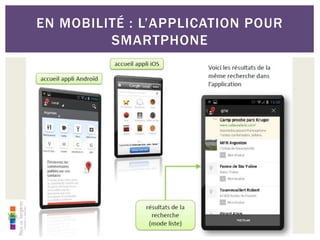 EN MOBILITÉ : L’APPLICATION POUR
SMARTPHONE
 