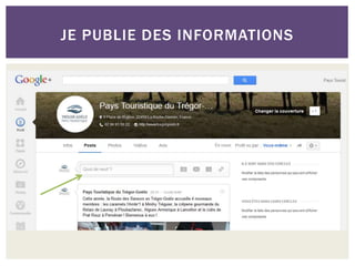 JE PUBLIE DES INFORMATIONS
 