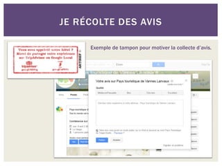 JE RÉCOLTE DES AVIS
Exemple de tampon pour motiver la collecte d’avis.
 