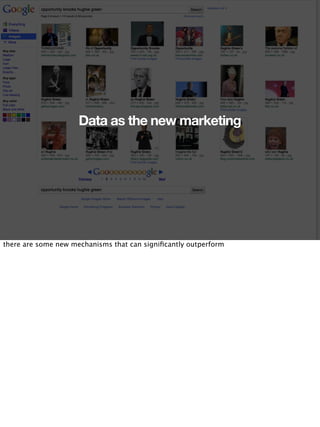 Data as the new marketing




there are some new mechanisms that can signiﬁcantly outperform
 