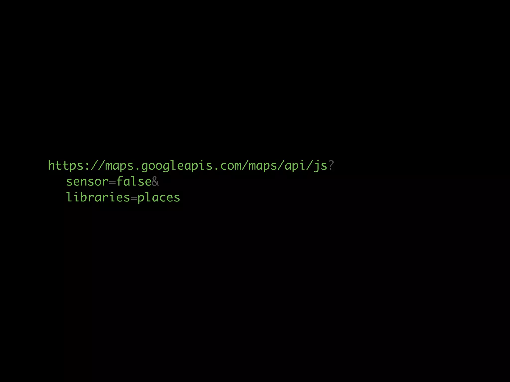 https://maps.googleapis.com/maps/api/js?
  sensor=false&
  libraries=places
 