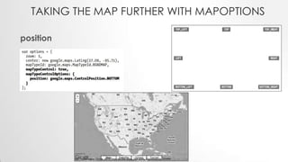 TAKING THE MAP FURTHER WITH MAPOPTIONS
position

 