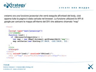 Programmare Google Maps con Javascript | ODP