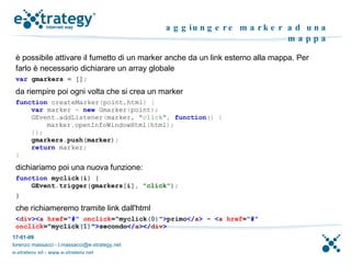 Programmare Google Maps con Javascript | ODP