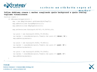 Programmare Google Maps con Javascript | ODP