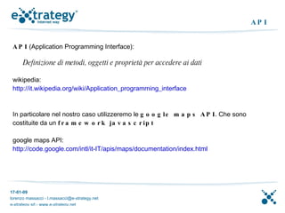 Programmare Google Maps con Javascript | ODP