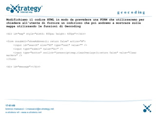 Programmare Google Maps con Javascript | ODP