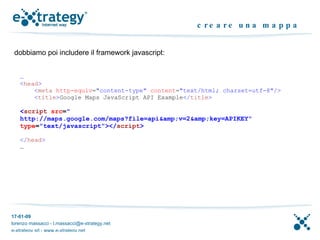Programmare Google Maps con Javascript | ODP