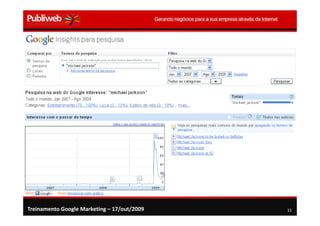 Treinamento Google Marketing – 17/out/2009   11
 
