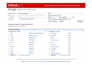 Treinamento Google Marketing – 17/out/2009   12
 