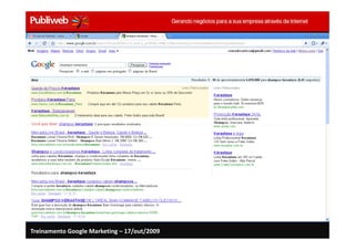 Treinamento Google Marketing – 17/out/2009
 