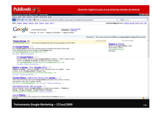Treinamento Google Marketing – 17/out/2009   196
 