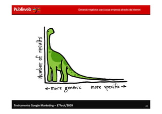 Treinamento Google Marketing – 17/out/2009   20
 